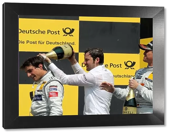 DTM. L-R: Bruno Spengler (CDN), (race winner), Sven Bluszcz 