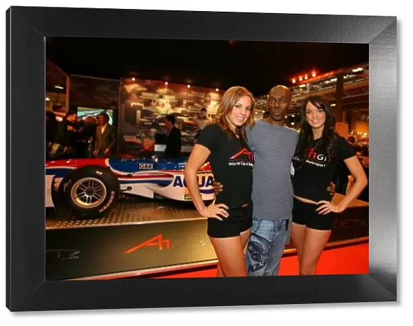 Maxi Jazz and the A1GP Girls at the Autosport Show