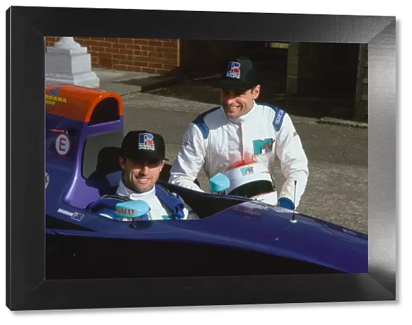 1994 Simtek Grand Prix Launch. Silverstone, England, 17 March 1994. David Brabham (in the Simtek S941) and team mate Roland Ratzenberger, portrait. World Copyright: LAT Photographic