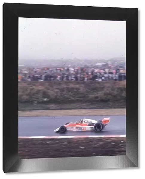 James Hunt, McLaren M23-Ford (3rd place) Japanese Grand Prix, Fuji 24th October 1976 World LAT Photographic Ref: 76 JAP 02