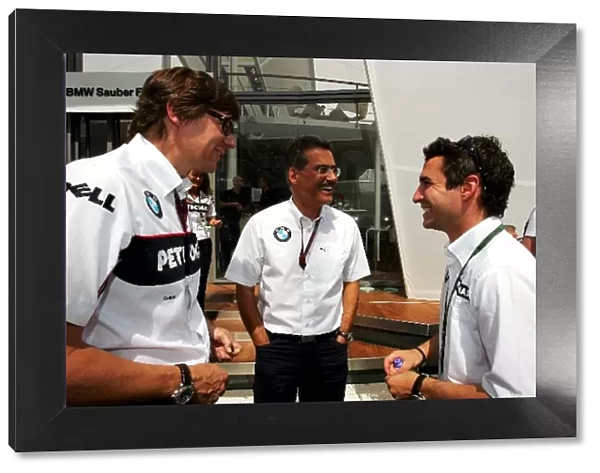 Formula One World Championship: Guido Stalmann BMW General Manager Sponsorship and Business Relations, Dr Mario Theissen BMW Sauber F1 Team