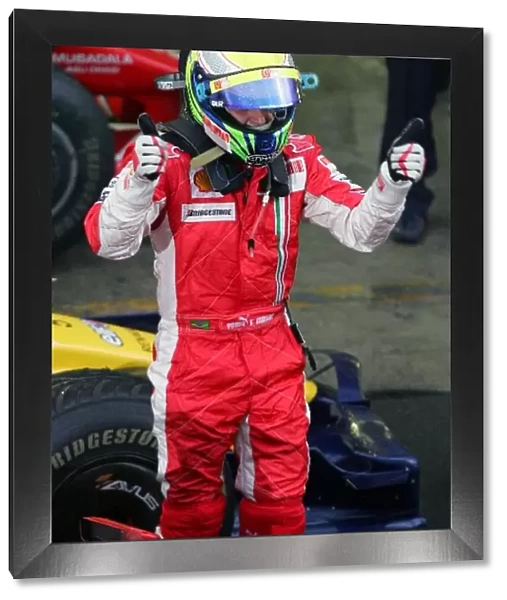 Formula One World Championship: Race winner Felipe Massa Ferrari in parc ferme