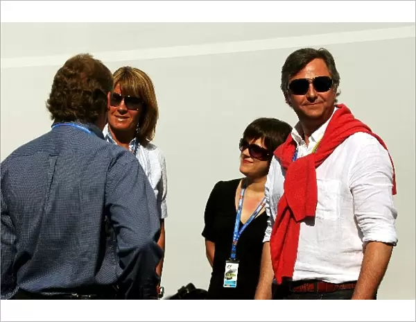 Formula One World Championship: Harald Huisman, Driver Manager with his wife, and Johannes Klien and Helen Temple