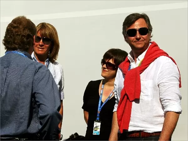 Formula One World Championship: Harald Huisman, Driver Manager with his wife, and Johannes Klien and Helen Temple
