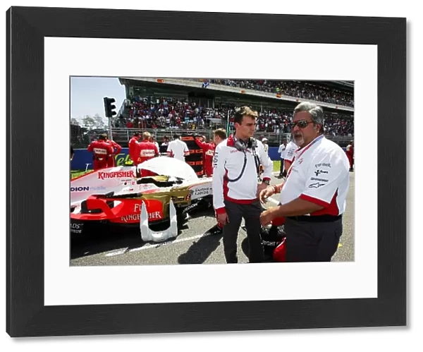Formula One World Championship: James Key and Vijay Mallya Force India F1 on the grid