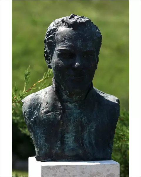 Formula One World Championship: A bronze bust of Jacques Villeneuve in the F1 Park of Fame