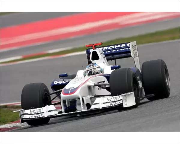 Formula One Testing: Nick Heidfeld BMW Sauber F1 2009 Interim car