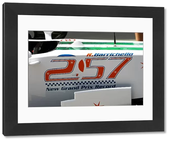 Formula One World Championship: Honda RA108 of Rubens Barrichello Honda Racing F1 Team