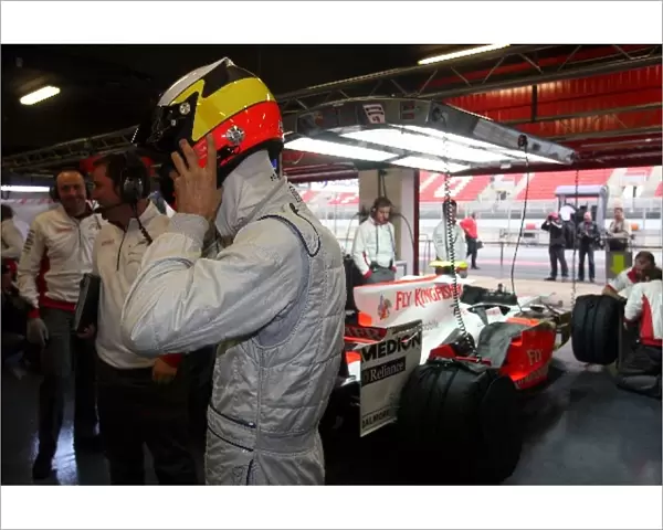 Formula One Testing: Pedro De La Rosa tests for Force India F1 test driver