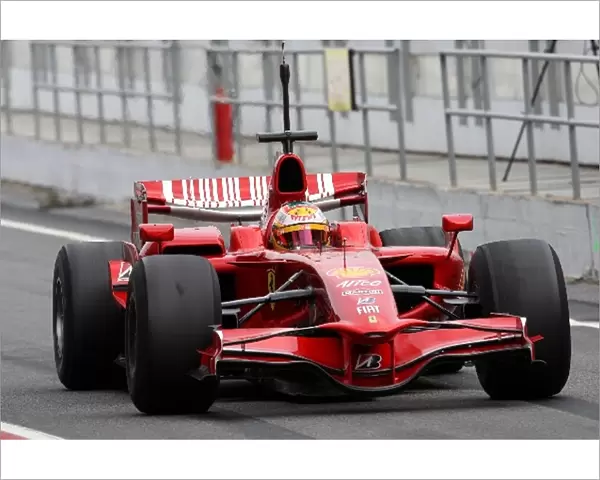 Formula One Testing: Car of Luca Badoer Ferrari running a KERS system