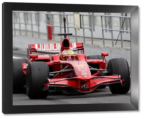 Formula One Testing: Car of Luca Badoer Ferrari running a KERS system