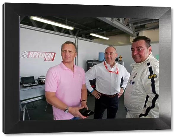 Speedcar Series Testing: L-R: Johnny Herbert with Alessandro Nannini