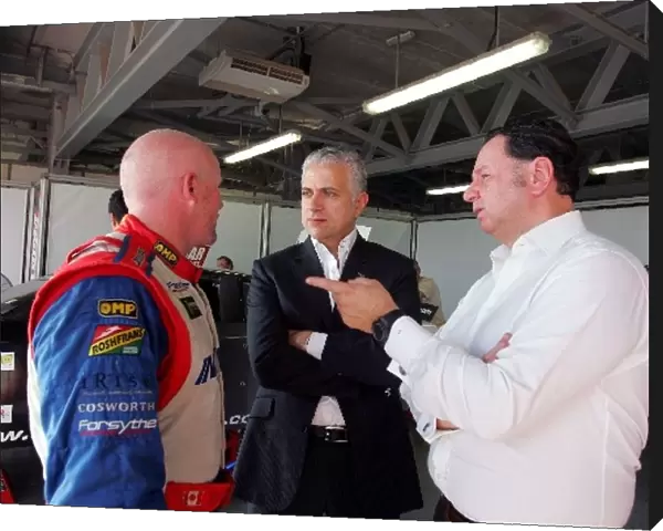 Speedcar Series Testing: L-R: Paul Tracy with Luciano Secchi WIND Group