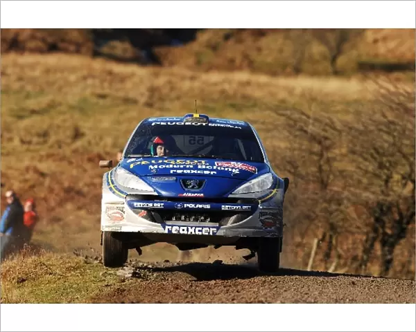 World Rally Championship: Patrik Sandell Peugeot on stage 10