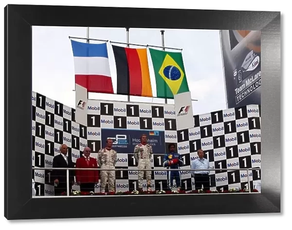 GP2. The podium (L to R): Alexandre Premat (FRA) ART, second; Nico Rosberg 