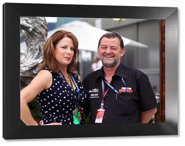 Formula One World Championship: Paul Stoddart with Belinda
