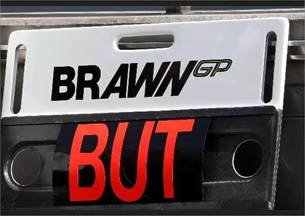 Formula One World Championship: Pitboard for Jenson Button Brawn Grand Prix