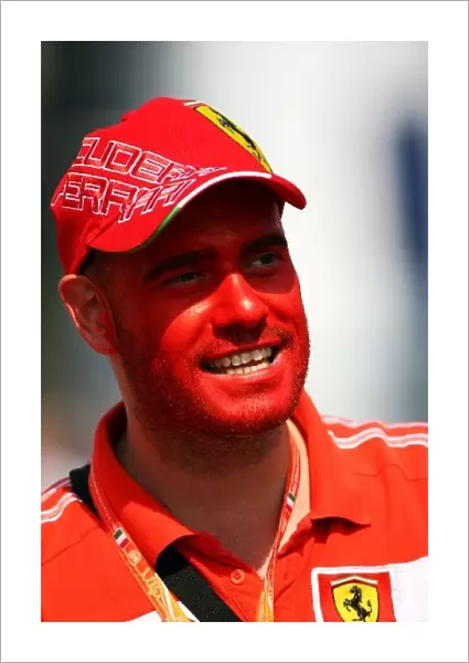 Formula One World Championship: A red-faced Ferrari fan
