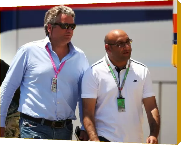 Formula One World Championship: Paul Quinn ADMM International Media Manager with Alam Khan F1 Journalist for The National Newspaper in Abu Dhabi