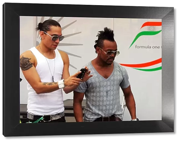 Formula One World Championship: Taboo Nawasha Black Eyed Peas and apl. de. ap, Black Eyed Peas, with the Force India F1 Team
