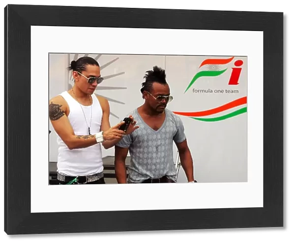Formula One World Championship: Taboo Nawasha Black Eyed Peas and apl. de. ap, Black Eyed Peas, with the Force India F1 Team