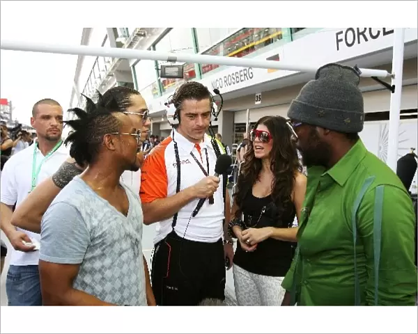 Formula One World Championship: The Black Eyed Peas with Andy Stevenson Force India F1 Team Manager