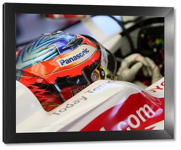 Formula One World Championship: Hand and glove of Timo Glock Toyota