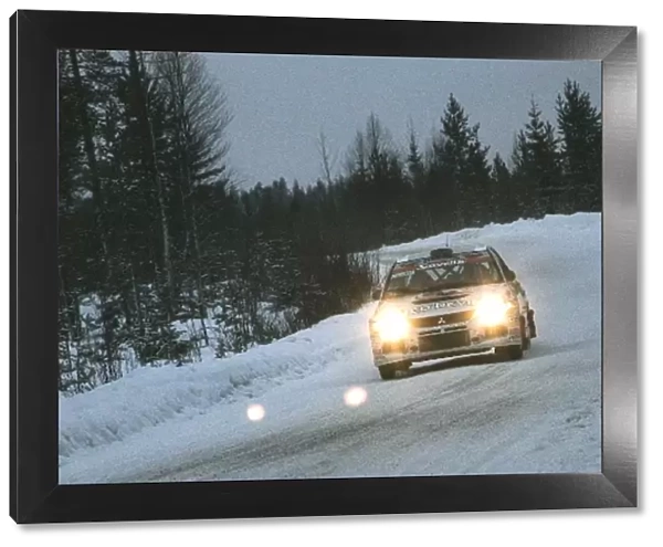 Arctic Rally: Mika Hakkinen and Ilkka Kivimak Mitsubishi Lancer