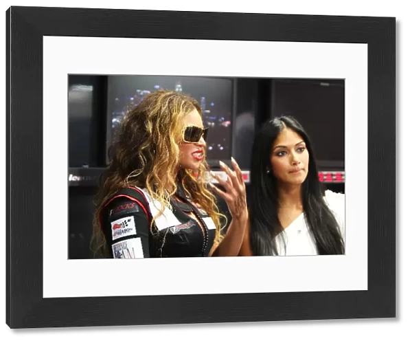 Formula One World Championship: Beyonce Singer with Nicole Scherzinger Pussycat Dolls singer