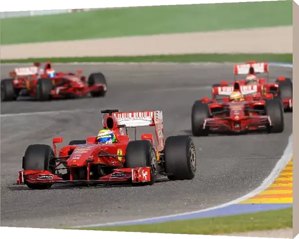 Ferrari World Finals: Felipe Massa Ferrari F60 leads a quartet of Ferrari F1 cars
