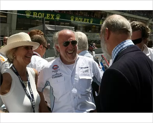 Le Mans 24 Hours: HRH Prince Michael of Kent, right, meets David Richard, Prodrive  /  Aston Martin team owner, centre
