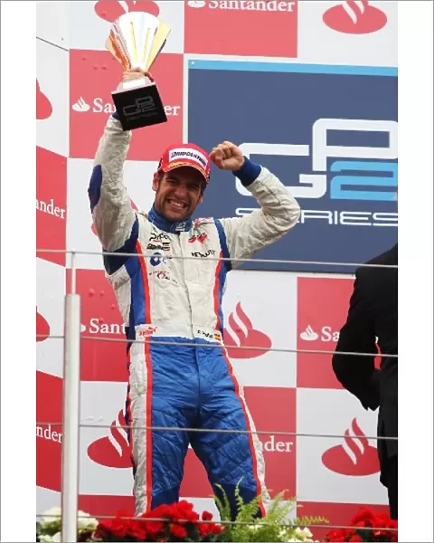 GP2 Series: Roldan Rodriguez Piquet GP celebrates his second position on the podium
