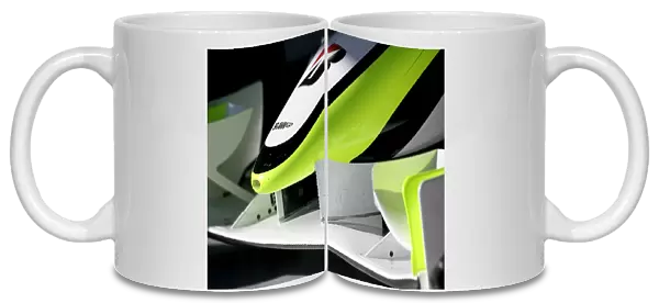 Formula One Testing: Front wing detail of the Brawn Grand Prix BGP 001