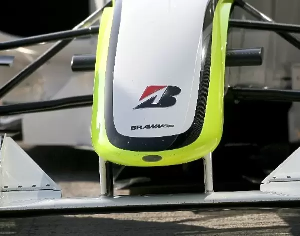Formula One Testing: Nose detail of the Brawn Grand Prix BGP 001