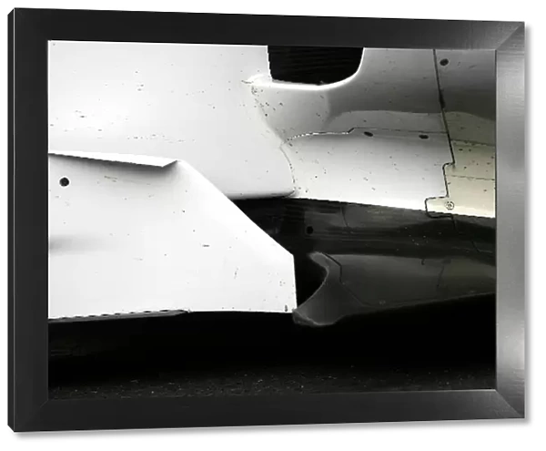 Formula One Testing: Brawn GP BGP 001 sidepod and barge board detail