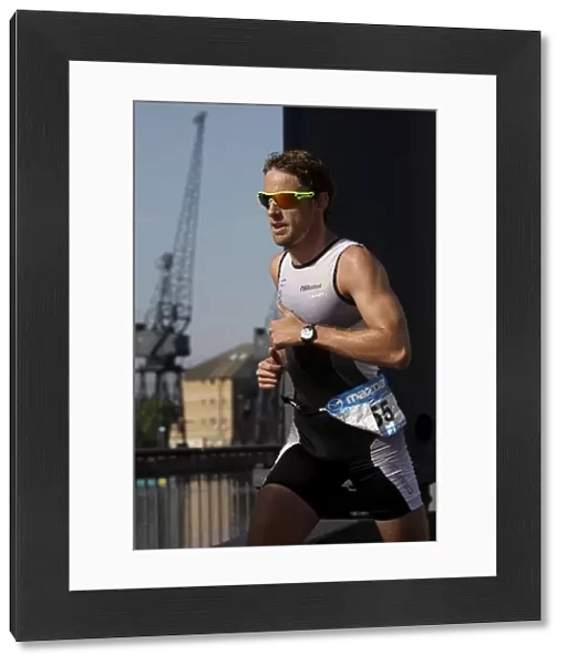 Mazda London Triathlon: Jenson Button, Brawn GP, completed the olympic distance in 2hrs 7 mins
