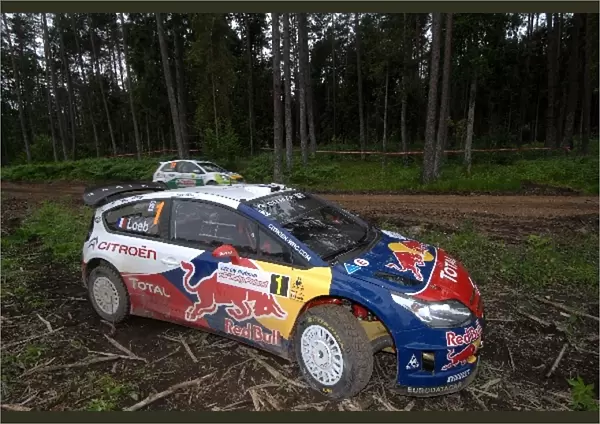 World Rally Championship: Sebastien Loebs car on stage 4