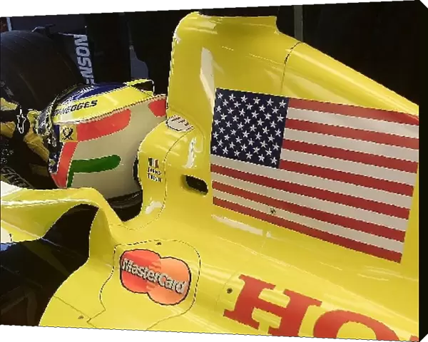 Formula One World Championship: Jarno Trullis car sported a Stars and Stripes as a tribute to the USA