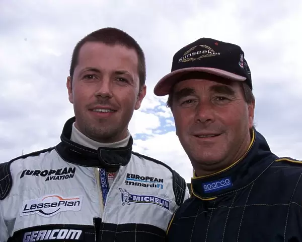 Minardi 2 Seater Celebrity Day: Jonathan Frost was Nigel Mansells passenger in the Minardi 2 seater race. He paid $55000 for the privilege