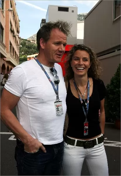 Formula One World Championship: Gordan Ramsay with his wife Cayetana Elizabeth Hutcheson