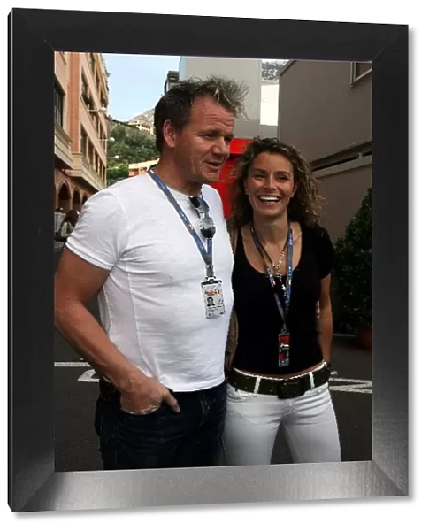 Formula One World Championship: Gordan Ramsay with his wife Cayetana Elizabeth Hutcheson