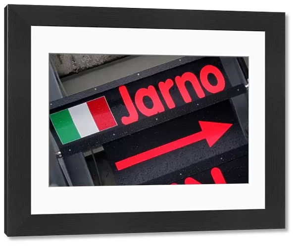 Formula One Testing: Pitboard for Jarno Trulli Toyota