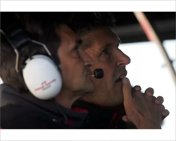 Formula One Testing: Jacky Eeckelaert Honda Racing with Nick Fry Honda Racing F1 Team Chief Executive Officer