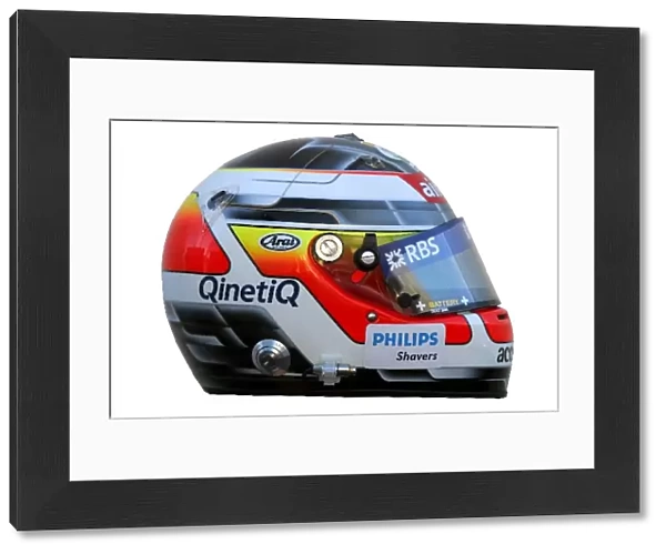 Formula One Testing: Helmet of Nico Hulkenberg Williams, side view