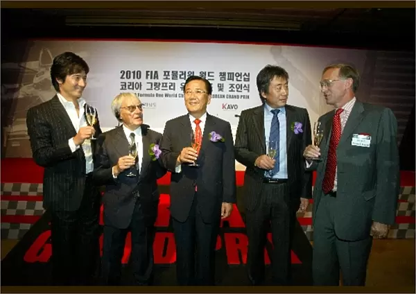 South Korean Grand Prix Press Conference: L-R: Mr