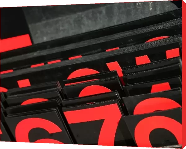 Formula One Testing: Pit board and pit board lettering for Lewis Hamilton McLaren