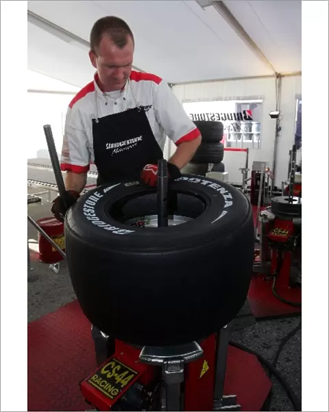 Formula One Testing: Bridgestone slick tyres are mounted on BBS wheels for Ferrari