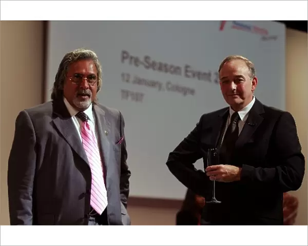 Toyota Launch: Dr. Vijay Mallya, Boss of Kingfisher with John Howett President of Toyota F1