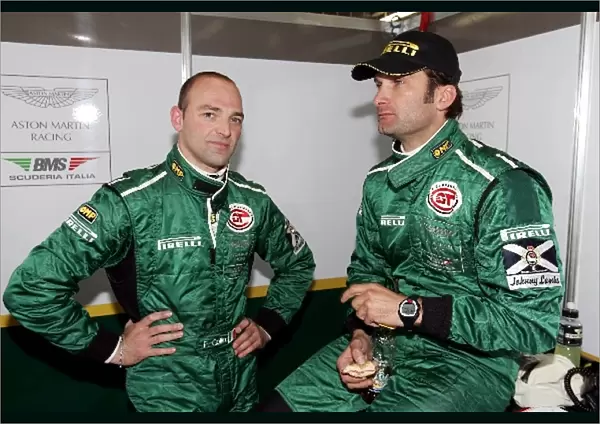 FIA GT Championship: L-R: Fabrizio Gollin and Fabio Babini Aston Martin Racing BMS