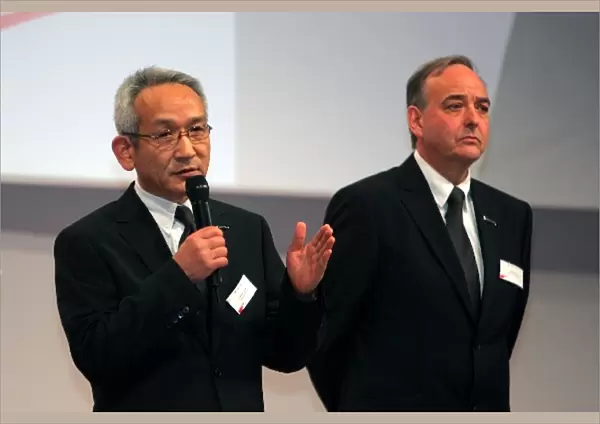 Toyota Launch: Tsutomu Tomita Chairman of Toyota Racing and Toyota Team Principal and John Howett President of Toyota F1